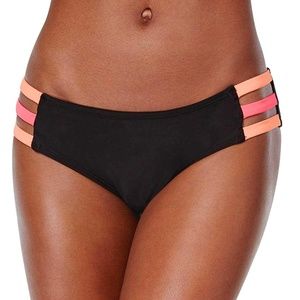 Bikini Nation Block and Roll Strappy Bottoms NWT